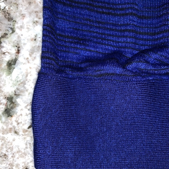 Calvin Klein Short Sleeve Sweater Blue White Top - Picture 4 of 5